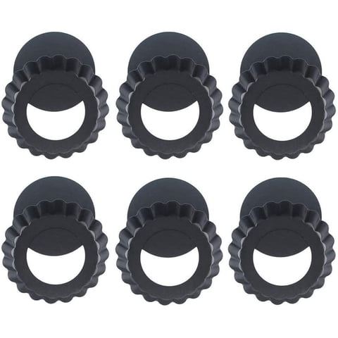Genérico - Pack X6 Moldes Tartaleta Desmontable Tarta Individual 10,5Cm