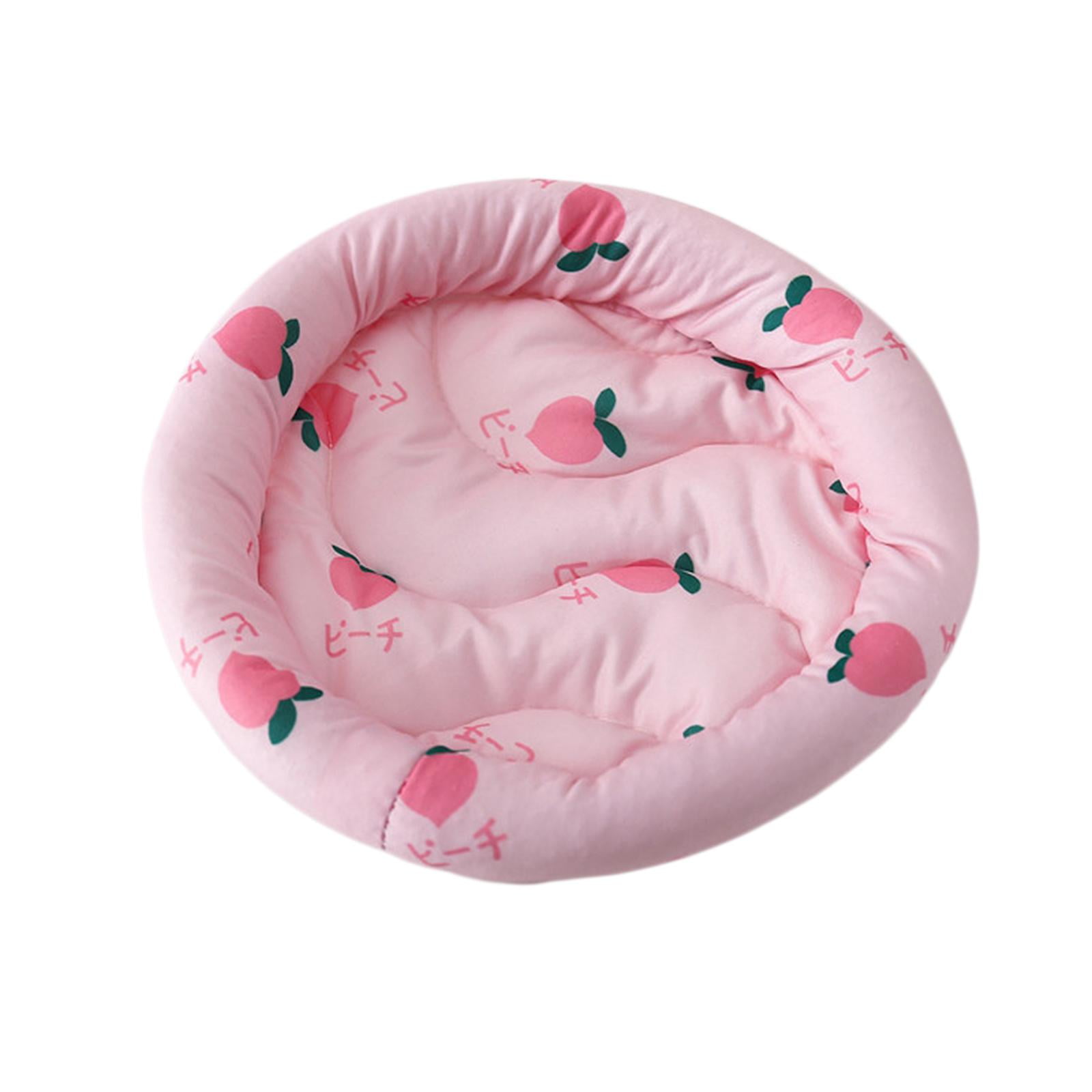Cama Para Dormir De Animales Pequeños, Alfombra Redonda Suave Para Conejillo De Indias, Para Gatos, Hurones, Erizos, Rosa, L