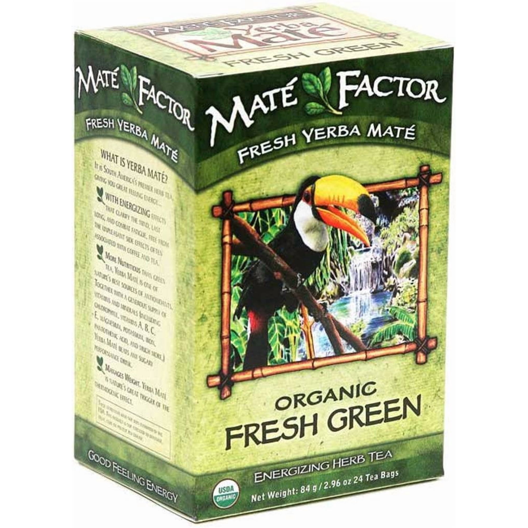 Bolsitas De Té De Yerba Mate Orgánica Maté Factor, 72 Unidades