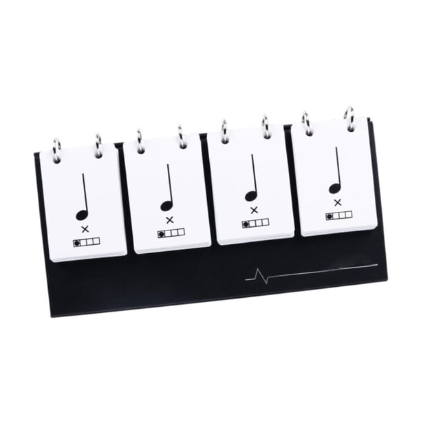 Guitar Piano Notation Rhythm Card de entrenamiento Materiales de aprendizaje de las páginas Turnables Flash Tarjetas, para el instrumento musical de Versión regular