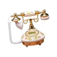 Bothyi - Teléfono Con Cable Antiguo, Escritorio De Cerámica Para Uso En El Hogar Y La Oficina, Teléfono Fijo Vintage