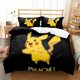 thumbnail image 1 of Pok-mon Pika-chu 3 Pcs Comforter Set with 2 Pillowcases,Pokmo-n Pikach-u Bedding Set Sheet Set for Kids Adults,All Season Lightweight Bedding Set for Bedroom Bed Dorm Decor Bed She, 1 of 1