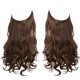 thumbnail image 1 of Xiao Hua Extensión de Cabello con Alambre de Línea de Pesca invisible, Fibra Sintética Larga Ondulada Rizada, Extensión de Cabello Estilo Diadema Ajustable, 18 inch Castaño, 1 Pieza, 1 of 4
