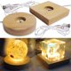 thumbnail image 1 of Soporte Voaesdk 2 piezas base de luz LED de madera de 10 cm, 1 of 6
