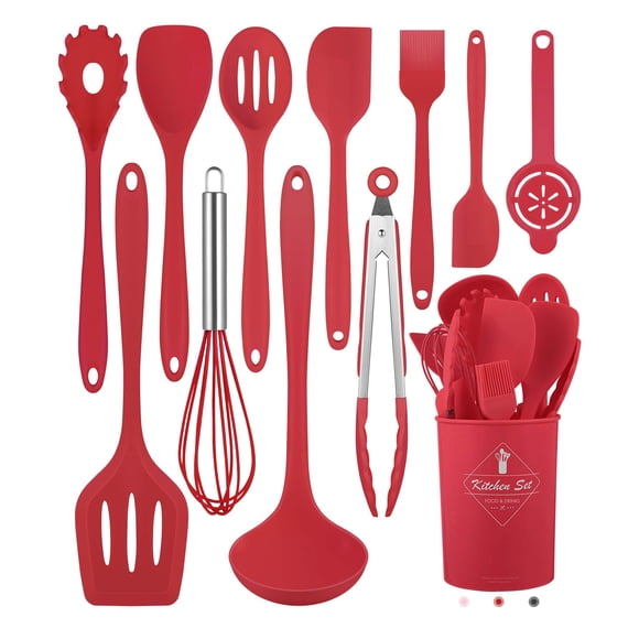 Juego de 12 Utensilios de Cocina de Silicona Pranski
