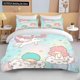 thumbnail image 1 of v821 Bed Sheets Kawaii Little Twin Stars Printed Bedding Set Cartoon Anime Duvet Cover Comforter Pillowcase Boys Girls Kids Adults King 3-Piece Bedding Set (1 Duvet Cover + 2 Pillow Shams) Bed Sheets, 1 of 5