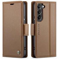 Caseme Tipo Cartera Samsung Galaxy S22 Con Cierre Magnético, Rfid, Tarjetero, Soporte, Carga Inalámbrica