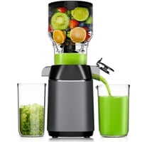 Exprimidor De Prensado En Frío Euhomy 5.8, Canal De Alimentación Ancho Con Un Rendimiento De Zumo De