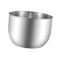 Bothyi - Cuenco De Acero Inoxidable Con Borde Redondeado Para Hornear Muffins Y Almacenar Alimentos, 21 Cm