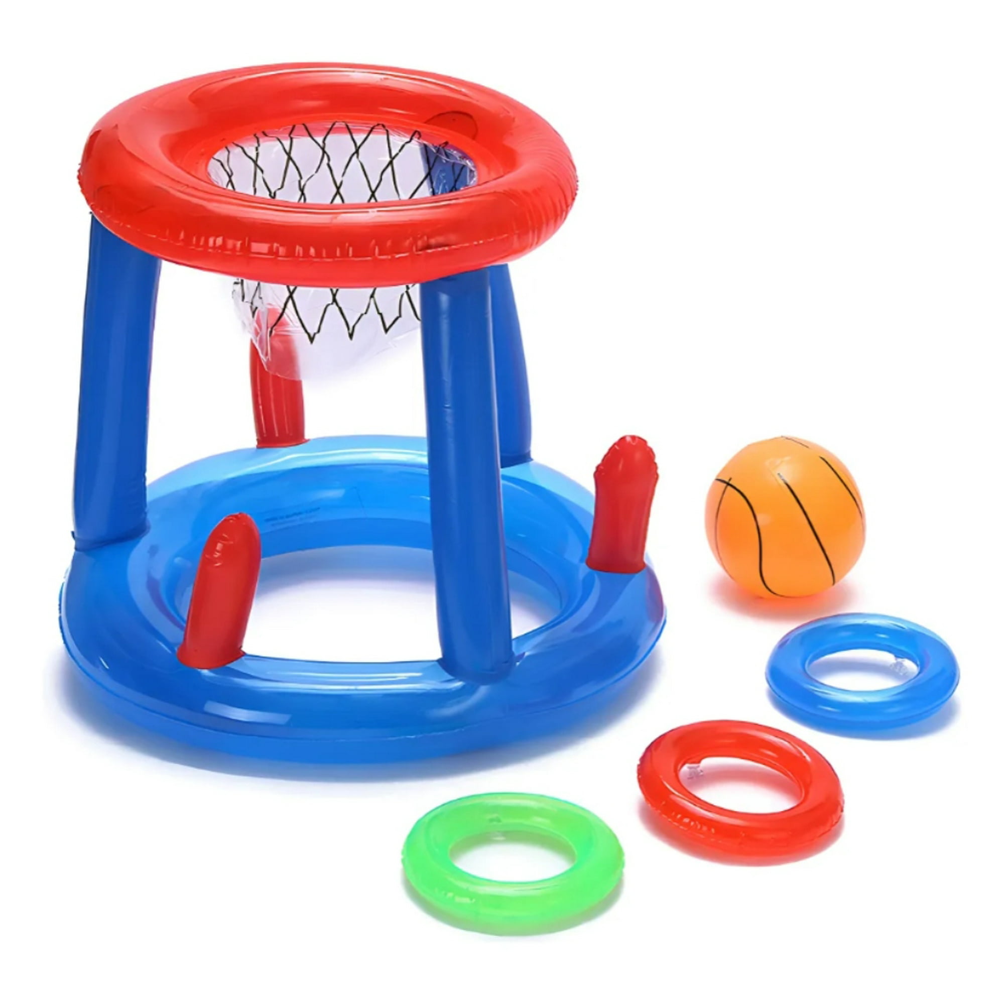 Genérico - Juego Inflable Infantil Canasta Baloncesto Y Aros Piscina
