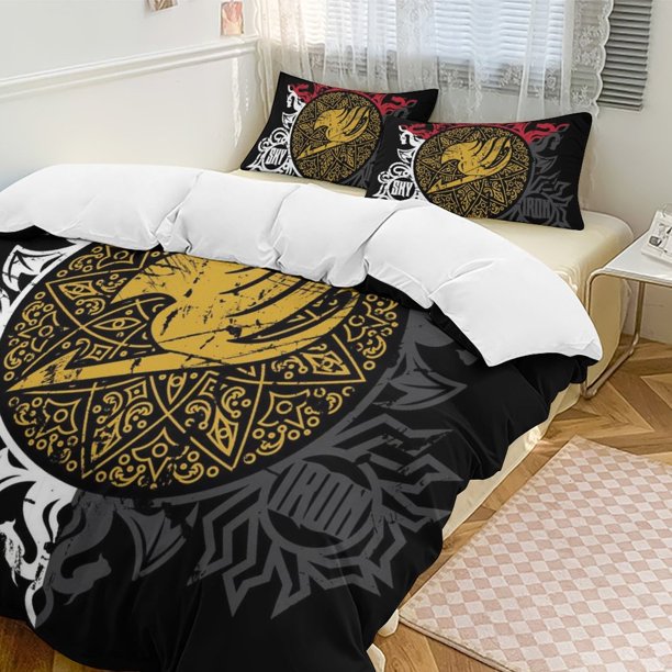 Fairy Tail Anime Home Bed 3-piece Set Classic Japanese Anime Polyester Wash Student Dormitory Set