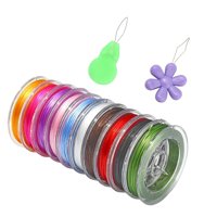 Magideal - 10 Piezas Hilo Elástico Para Pulseras Fabricación De Joyería Manualidades Cuentas Accesorios Resistente Flexible Apto Para Bisutería Artesanía Joyería Regalo