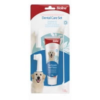 Bioline Set De Higiene Dental Con Cepillo Para Mascota Perro Carne