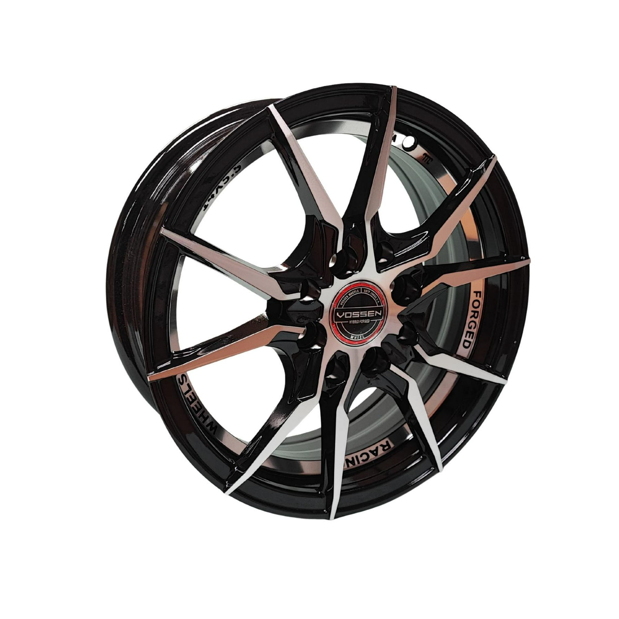 Gen - Juego De Llantas 14x5.5 4x100/4x114.3 Et38 Black Machine Face+under Cut H8813