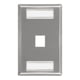 thumbnail image 1 of Placa de pared ICC Station ID de 1 puerto, una sola unidad, acero inoxidable, 1 of 9