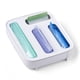 thumbnail image 1 of Dispensador de bolsas de comida con cajón StoraBag de plástico blanco con 4 ranuras, 1 of 8