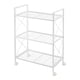 thumbnail image 1 of Estante de almacenamiento SONGMICS de metal de 3 niveles con ruedas de 60 cm de ancho, blanco, 1 of 7