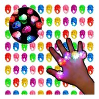 Genérica - 20Pcs Anillos Luminosos Luz Led Fiesta Cotillón Fiesta, Adecuado Para Juegos De Rol, Navidad, Halloween Y Carnaval.