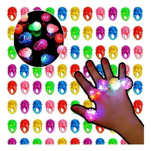 Genérica - 20Pcs Anillos Luminosos Luz Led Fiesta Cotillón Fiesta, Adecuado Para Juegos De Rol, Navidad, Halloween Y Carnaval.