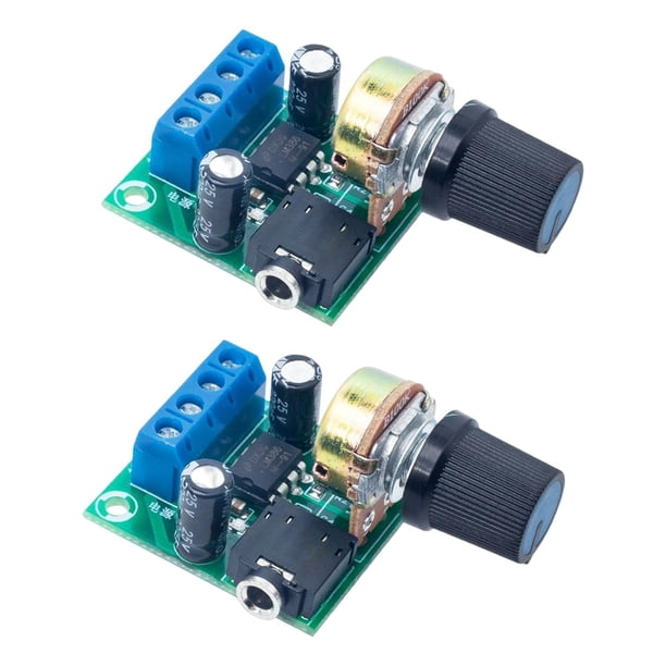 2 uds licencia amplificadora LM386, licencia amplificadora de potencia DC3-12V módulo amplificador de sonido de ajuste de para sistema de