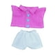 thumbnail image 1 of 2 Piezas De Camisa Y Pantalones De Muñecas De Moda Hechos A Mano, Ropa Para Muñecas De 17 Cm, Vestido De Cuadrícula Rosa Oscuro, 1 of 3