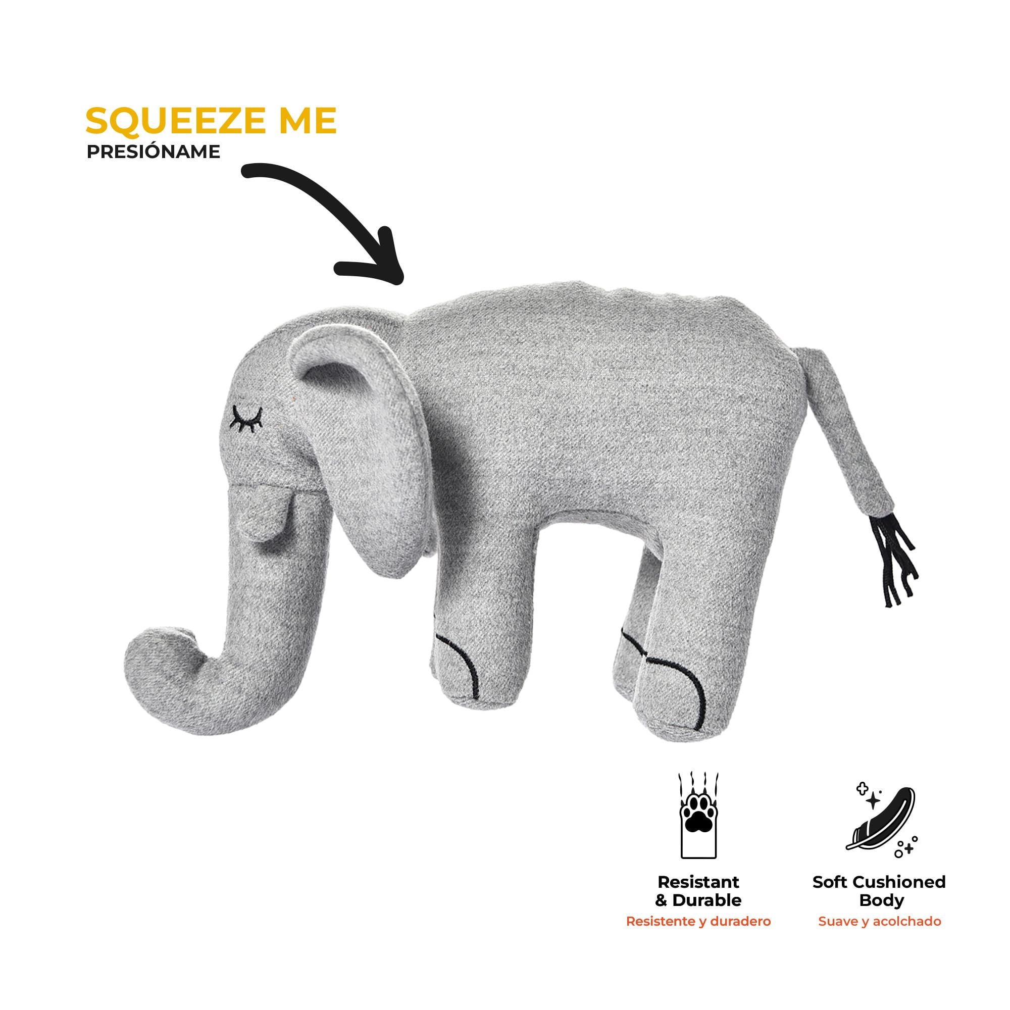 Peluche Apretable Elefante 1 Un Peps