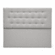 thumbnail image 1 of Respaldo de cama Botoné King felpa gris claro, 1 of 2