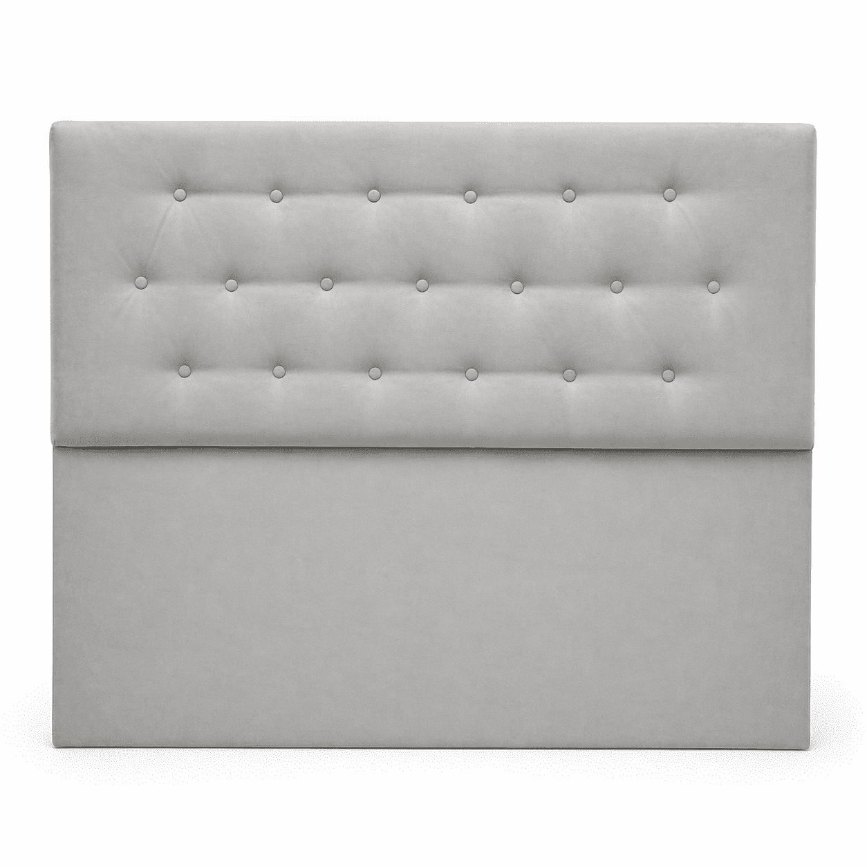 House Decor Fd - Respaldo De Cama Botoné King Felpa Gris Claro