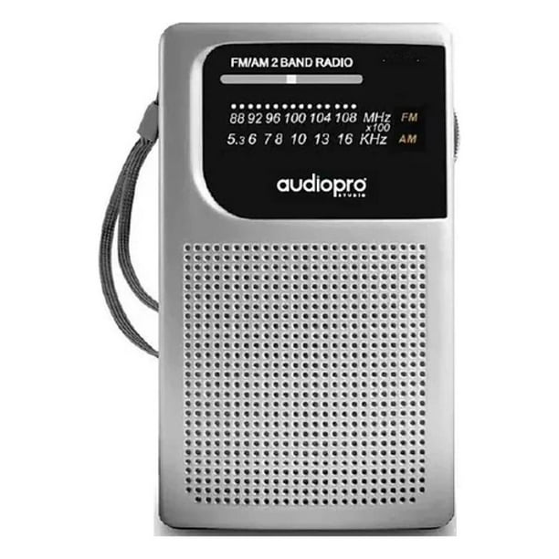 Radio De Bolsillo Portatil AM FM Gris AP02079