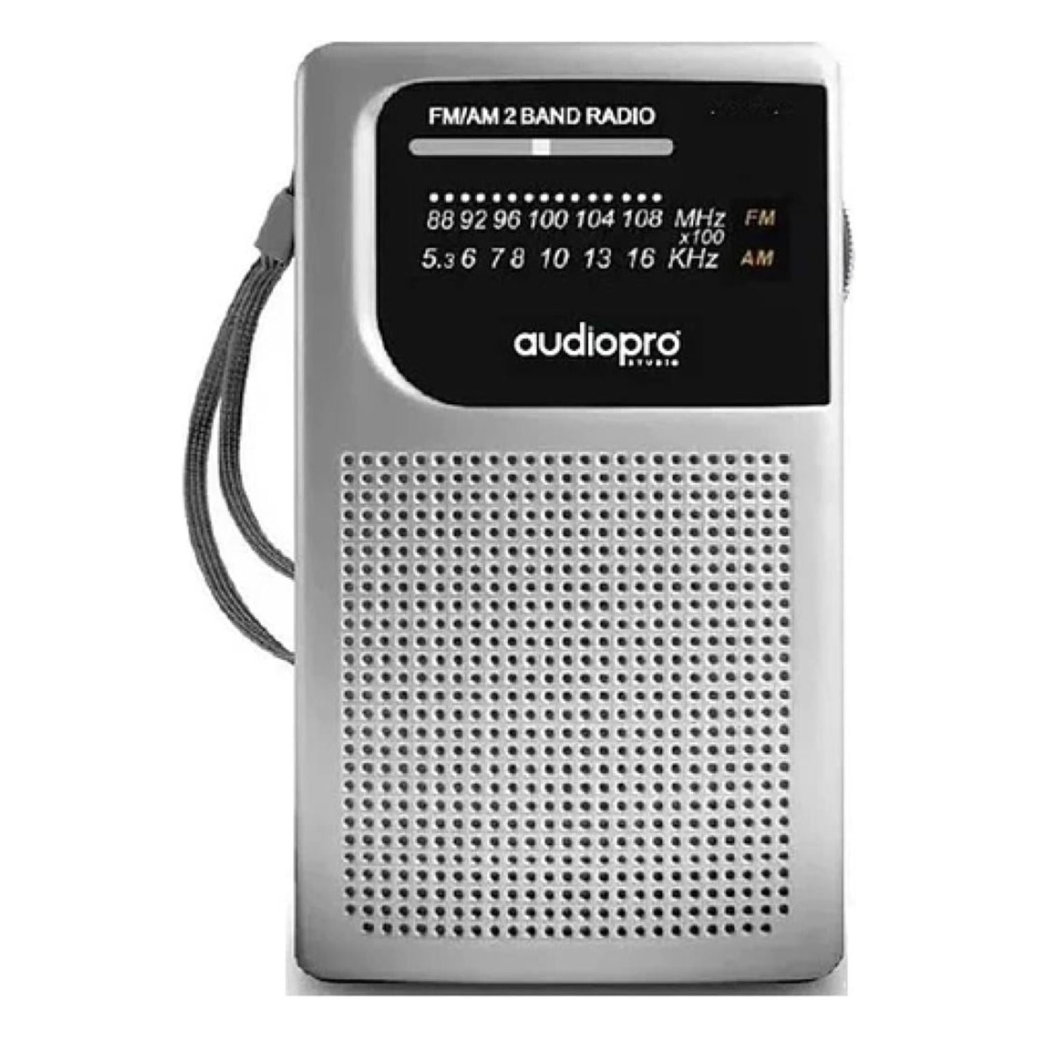 Audiopro - Radio De Bolsillo Portatil Am Fm Gris Ap02079
