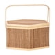 thumbnail image 4 of Cesta de Picnic, cesta tejida de bambú, decoración, cesta de bambú tejida hecha a mano, cesta de almacenamiento de alimentos para comida, té, pasteler, 4 of 5