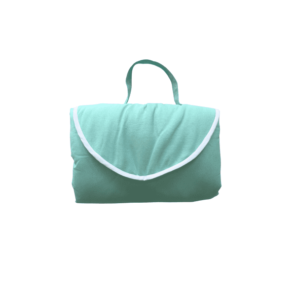 Mudador portatil lino verde menta