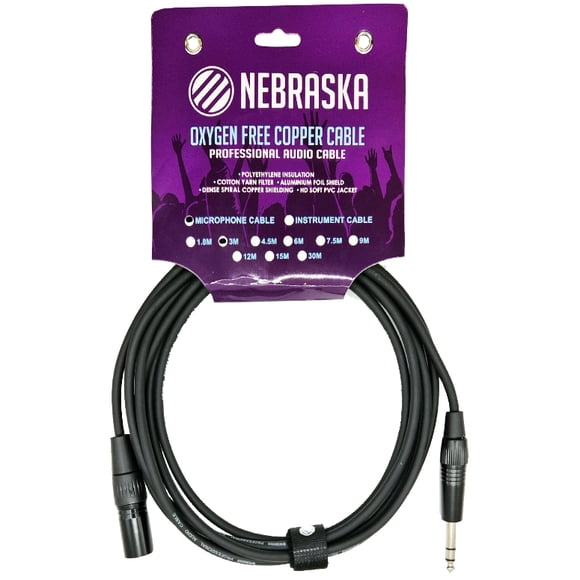 Cable Plug Stereo a XLR Macho de 3 mt Nebraska XMJ-S3