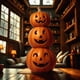 thumbnail image 3 of Triple Calabaza con Luz LED 53 x 24 cm Halloween - Frank & Mortis, 3 of 3