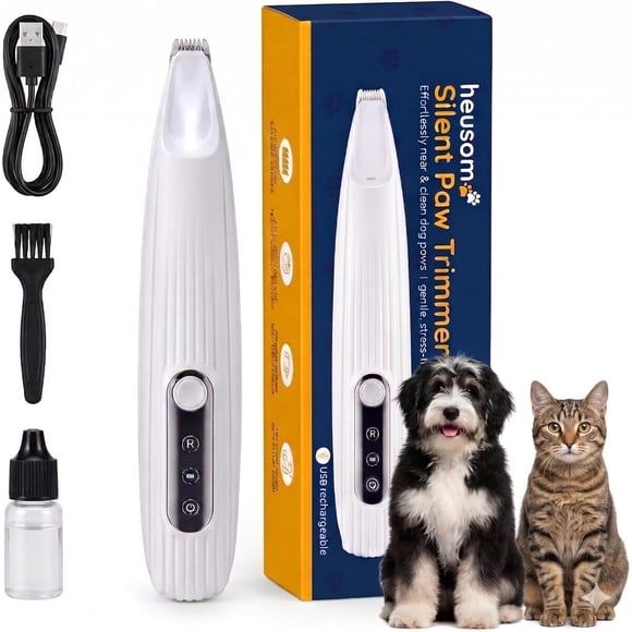 Cortapelos para Patas Heusom Inalámbrico 60 dB con LED y USB para Perros y Gatos