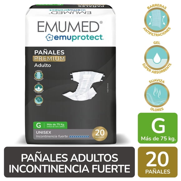 Pañales Emuprotect Premium Adulto G
