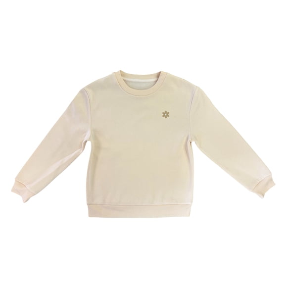 Polerón Cerrado Niña Ecru Beige Talla 6