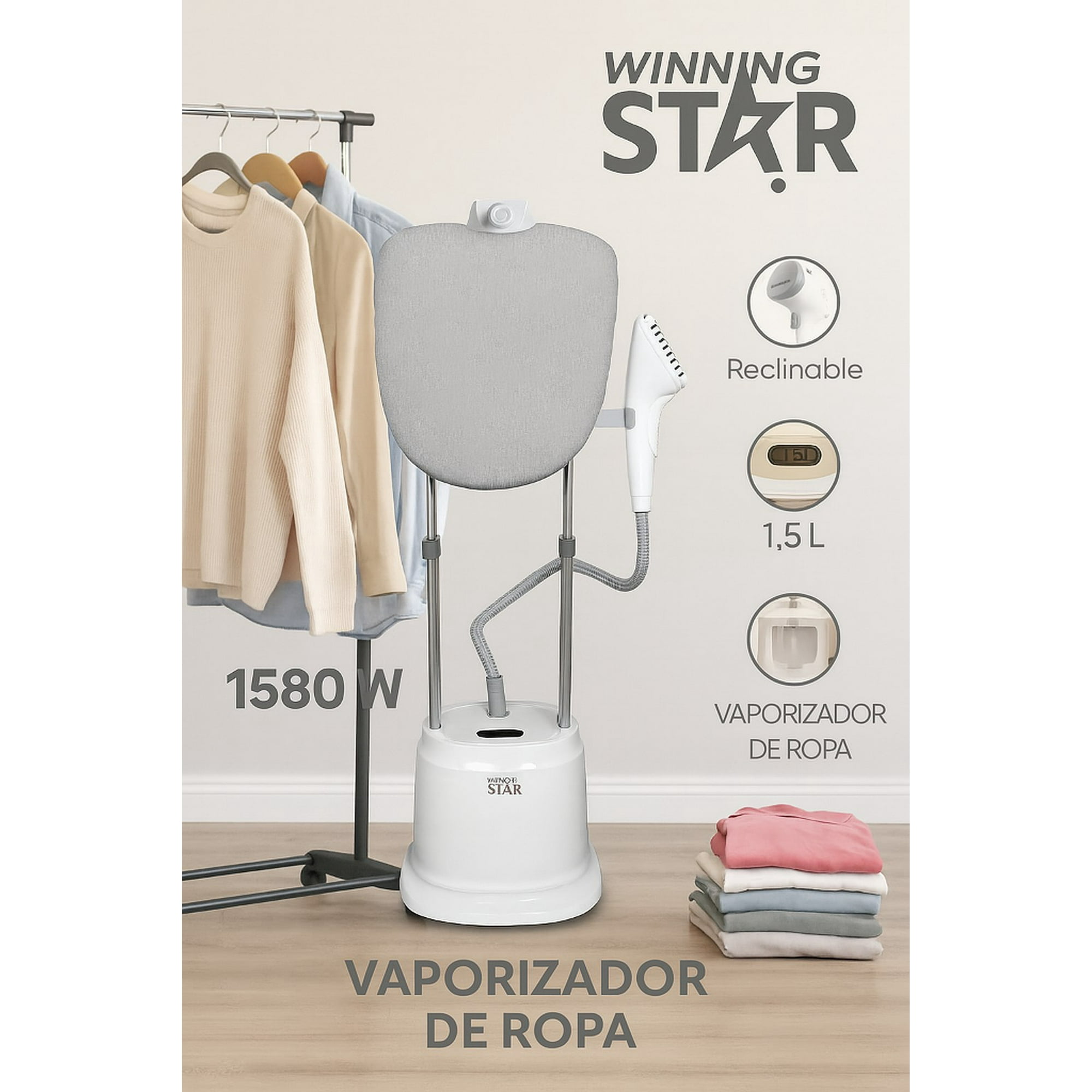 Star - Plancha A Vapor Vertical Con Tabla De Planchar