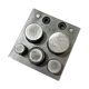 thumbnail image 1 of disco cortador de metal artesanía agujero círculo punzones punzones conjunto de herramientas de joyería 5 agujeros, 1 of 5