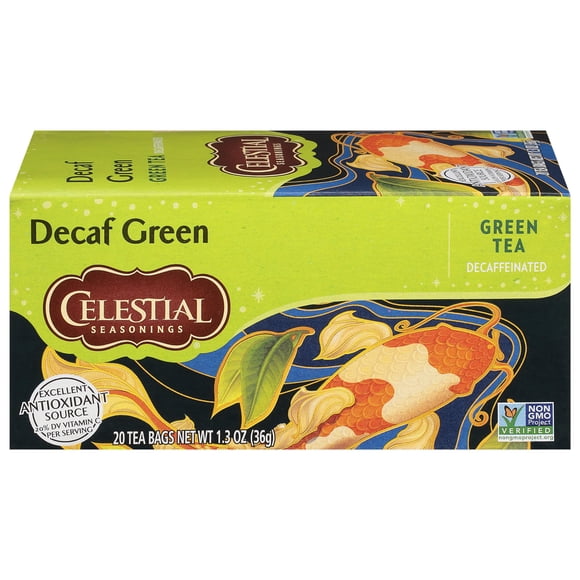 Tea Celestial Seasonings Green descafeinado, 20 bolsas x 6