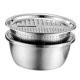 thumbnail image 1 of Colador De Acero Inoxidable Para Cocina, Colador, Rallador, Ensalada, Cuenco, Colador, 28 Cm, 1 of 5