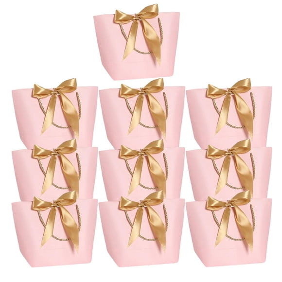 10 Bolsas De Regalo A Granel Bolsas De Mercancía Reutilizables Para Aniversarios Cumpleaños Rosa S