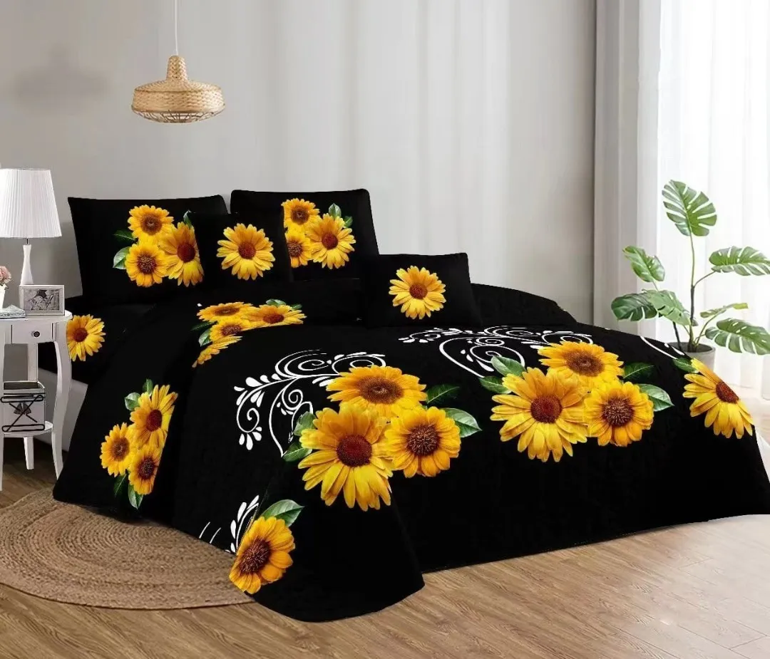Casadeliacl - Cubrecama King Grande Quilt Verano Moderno Elegante Tf Negro Tf Cc507