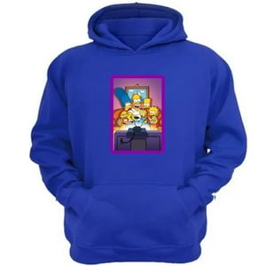 Genérico - Polerón Canguro Familia Amarilla Azul Talla M Unisex