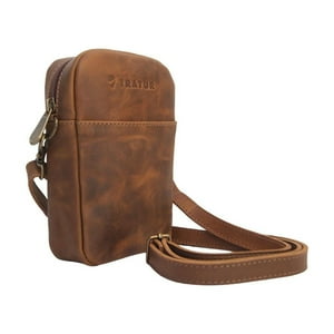 Tratur - Cartera De Cuero Canela