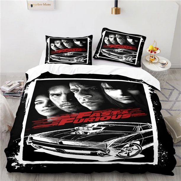 The Fast Furious Bedding Set,Duvet Cover Comforter Bed Set Quilt Cover Pillowcase, Boys Girls Adult Bed Sheets