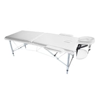 Glomed - Camilla Masajes Plegable Estandar Blanca