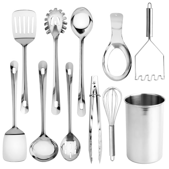 Juego de utensilios de cocina COOK WITH COLOR, acero inoxidable, 10 piezas