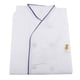thumbnail image 2 of Uniforme de Chef Unisex de manga corta para hombre Chef Coat L Azul costura, 2 of 5