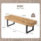 thumbnail image 1 of 59" Wood Bench for Bedroom End of Bed, Farmhouse Indoor Kitchen Table Benches,Versatile Modern Shoe Bench for Entryway, Natural, 1 of 3